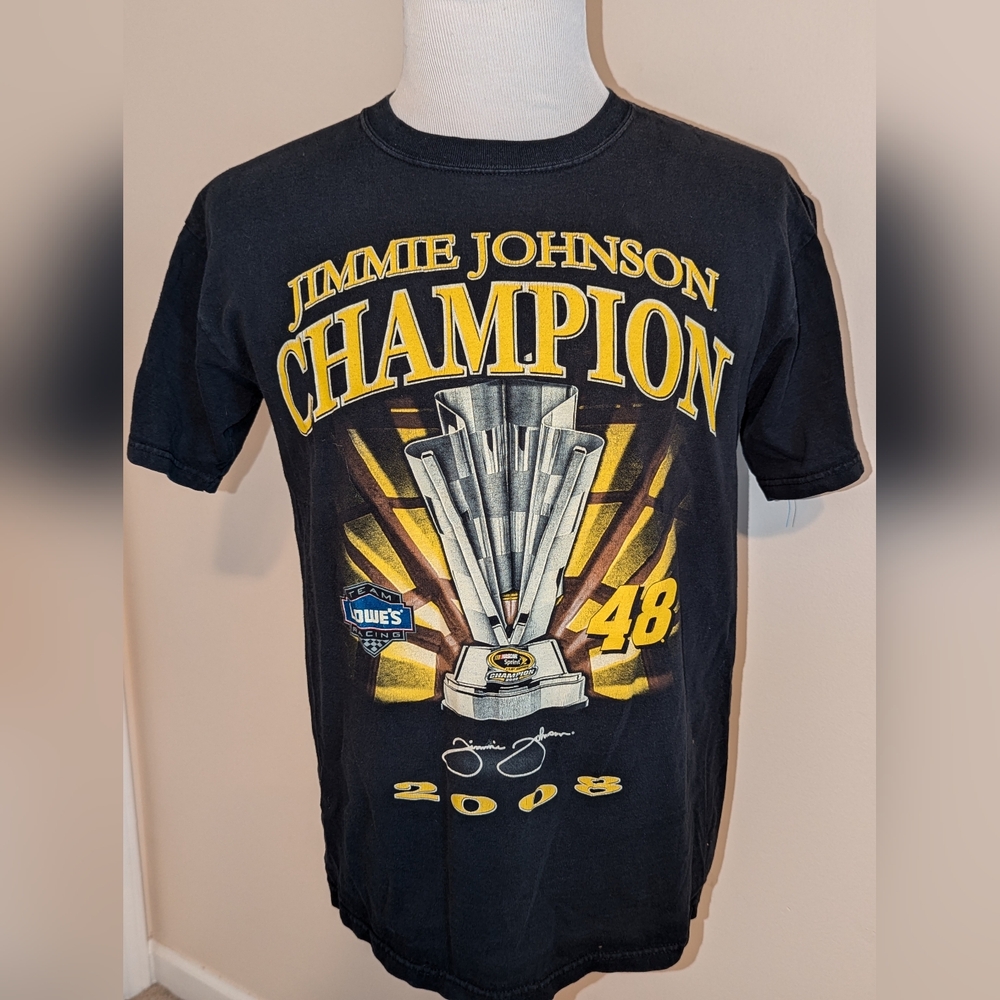 Chase Jimmie Johnson 2008 Nascar Champion Double Sided Print Shirt 48 Lowes